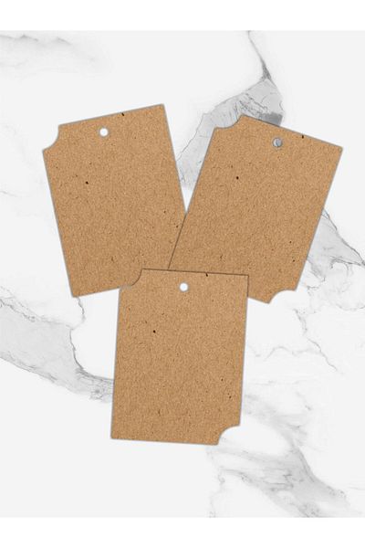Grdall Unprinted Product Card with Kraft Holes in Size 5.5X7.5 cm