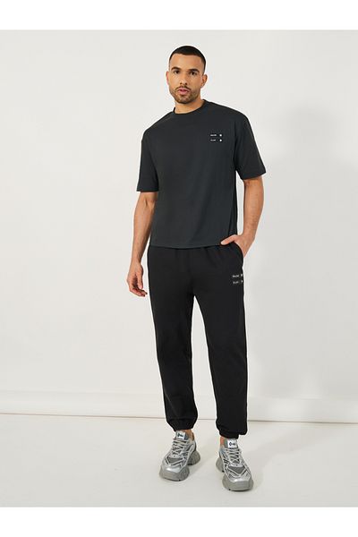 Styli Graphic Print Oversized T-Shirt & Terry Joggers Co-Ords