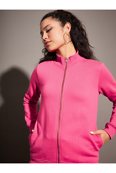 Sassafras By Styli High Neck Fleece Zipper Jacket