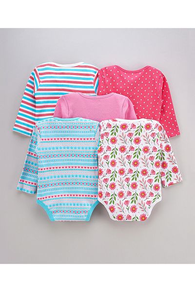 Babyhug Tam Kollu %100 Pamuklu Tek Parça 7'li Paket - جوك رينكلي