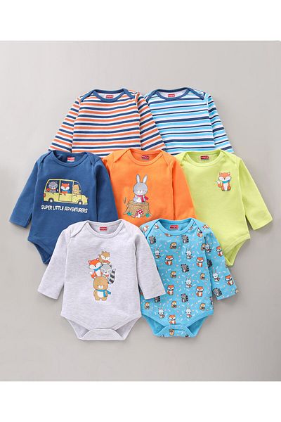 Babyhug %100 باموك أوزون كولو تيك بارسا 7'لي باكيت - جوك رينكلي