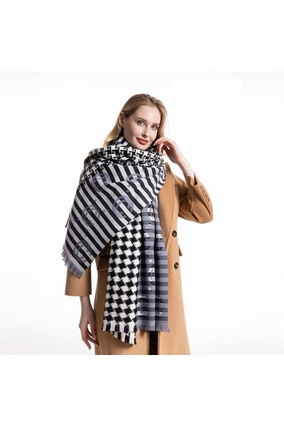 FENZA SCARF Fenza Y-830-4 Wool Cashmere Scarf
