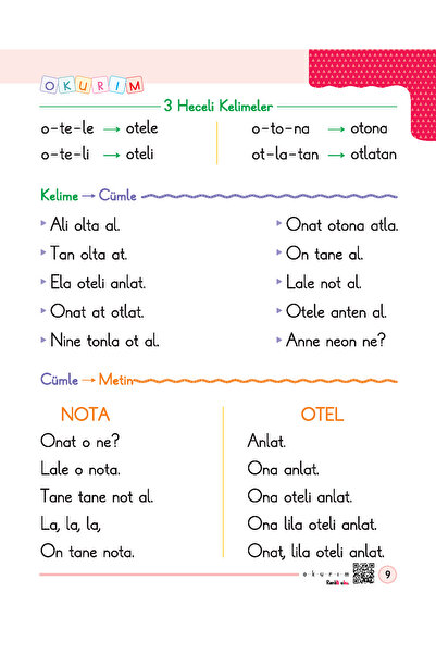 Üçgen Yayıncılık 1.Sınıf Okuma Yazma Seti - Heceden Metne Anlamlı Okuyorum