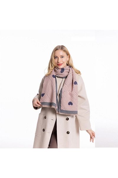 FENZA SCARF Fenza Y-810-11 Double Sided Wool Cashmere Scarf