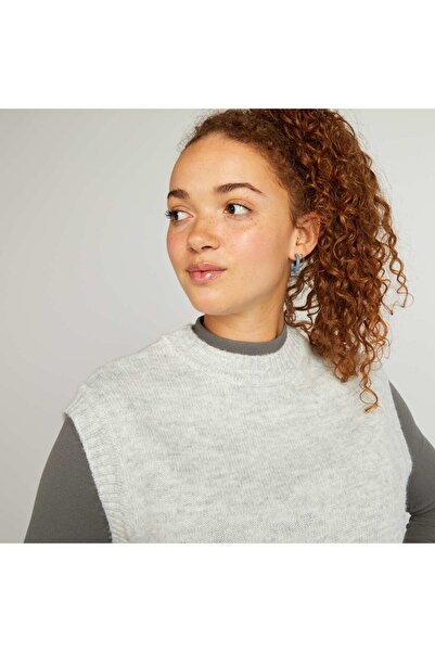 KIABI Sleeveless knit jumper GREY