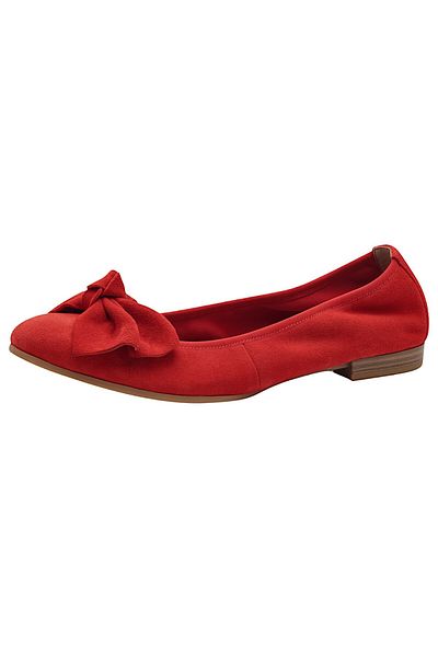 Tamaris Damen Klassische Ballerina 1-22141-44 Rot 500 Red Leder Mit Touch-it