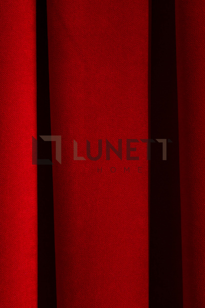 Karesi Red Pleatless Extraforated Flat Planting Background Curtain Single Wing 12477