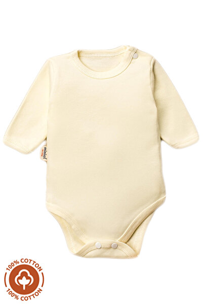 Miniel Unisex Baby Snap Basic Long Sleeve 100% Organic Cotton 0-12 Months Bab...
