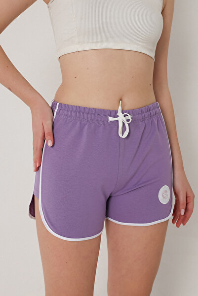 rlt relax time Γυναικείο Μίνι Σορτς Λιλά Ανοιχτό Σκίσιμο