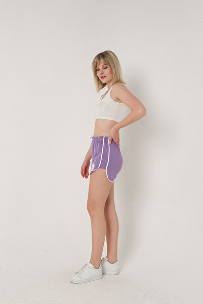 rlt relax time Γυναικείο Μίνι Σορτς Λιλά Ανοιχτό Σκίσιμο