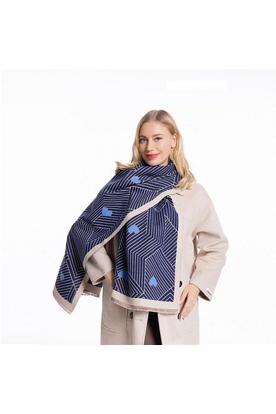 FENZA SCARF Fenza Y-810-4 Double Sided Wool Cashmere Scarf