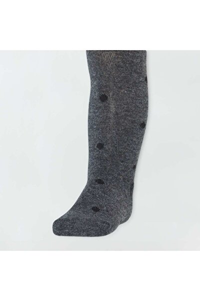 KIABI Cosy printed tights - Pack of 2 KHAKI