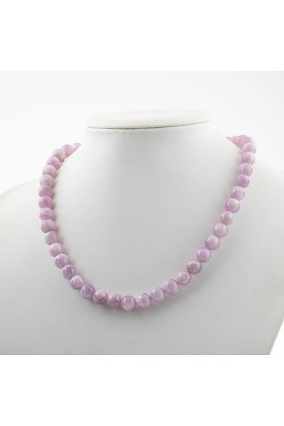 OSMANLI DOĞAL TAŞ 8 mm Kunzite Strand Natural Stone Necklace