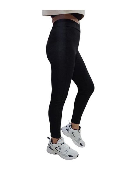 Markahit Women's Black Winter Gathering Leggings with Stripe on the Sides
