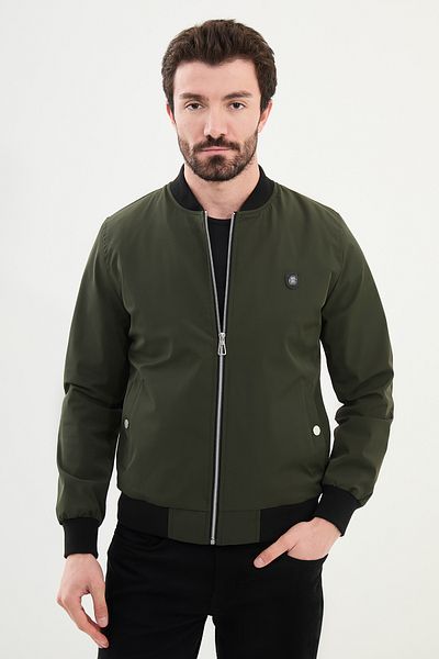 Mcr Straight Slim Fit Judge Collar Men's Coat Khaki - 39603.23K