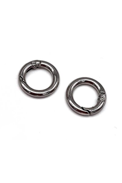 angel çanta aksesuar Set de 2 inele mici de primăvară de culoare argintie