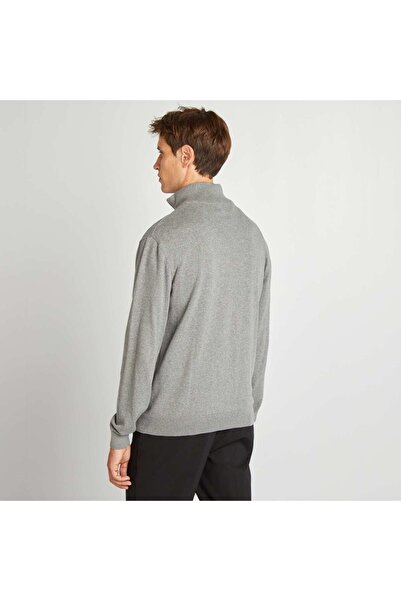 KIABI Jumper with high zip-up neckline GREY