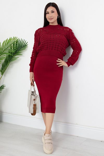 PULLIMM Tricoturi rochie crop și costum cu bretele - ARD2701