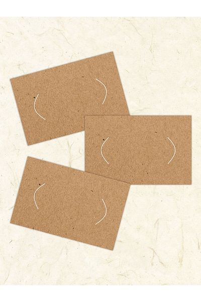 Grdall 25 Pieces Kraft Bracelet Card - Small Business Card, Unprinted Matrenich Card