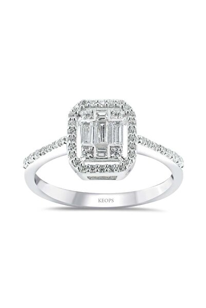 Keops Pırlanta 0.40 Karat Baget Pırlanta Yüzük