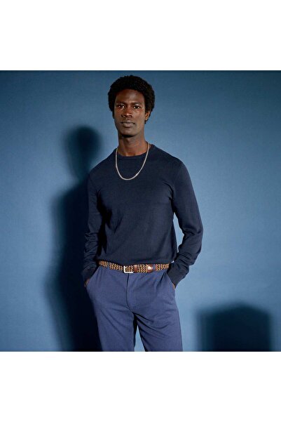 KIABI سترة زرقاء برقبة دائرية