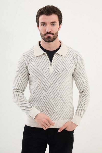 Mcr Knitwear POLO ZIPPERED COLLAR