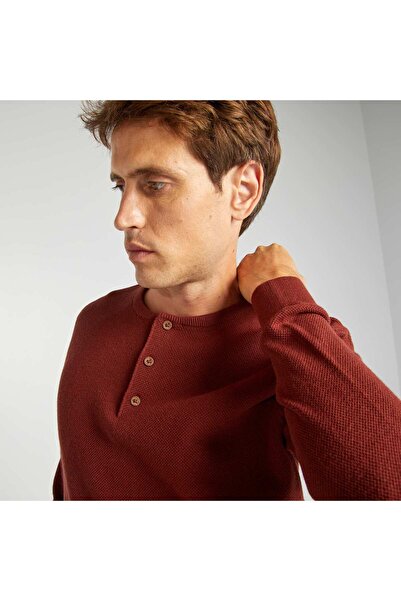 KIABI Piqué knit sweater ORANGE