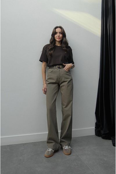 Havoş Khaki Kuzmina Straight Jeans