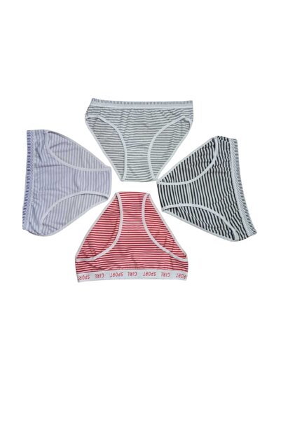 MODY Stripes Waist Thick Elastic Sports Panty