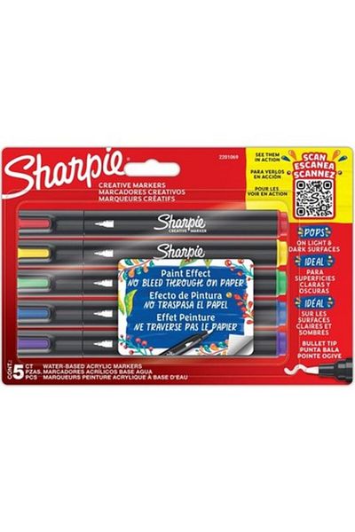 Sharpie 5-Piece Marker Acrylic Round Tip Bls - 2201069