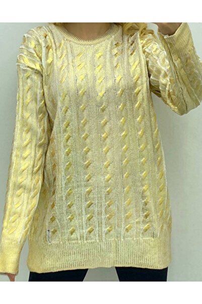 Mintaş سترة تريكو شعر محبوكة