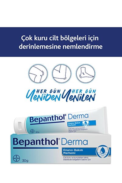 Bepanthol Onarıcı Merhem 30g Çok Kuru Ciltler, Tahrişe Yatkın Bölgeler, Günlük Vücut Bakım, Yoğun Nemlendirici