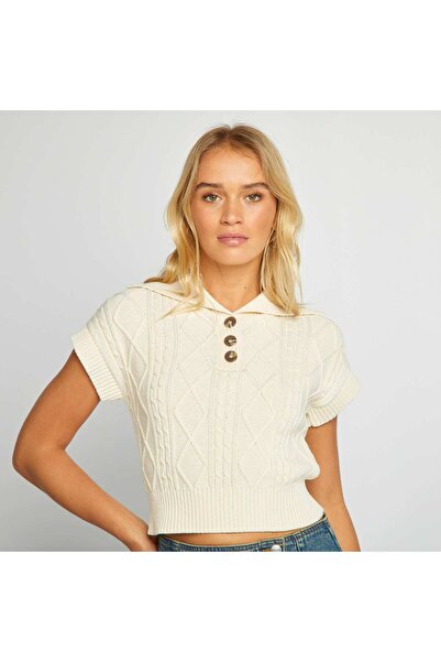 KIABI Ribbed tank top BEIGE