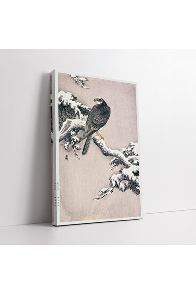 KOSS Dijital Pictori din Ohara Koson, pictură pe pânză cu pasăre cakir pe o r...