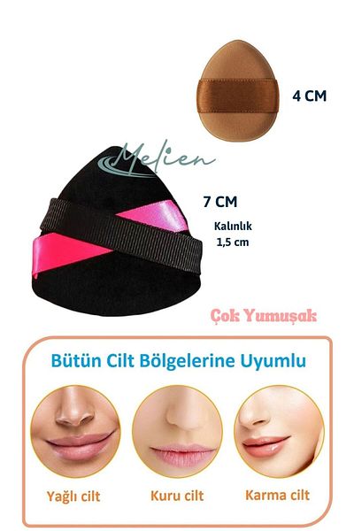Melien 1Pcs Mini Cosmetic Powder - Finger Face Makeup, under Eye Concealer, Dry Wet Cloth Sponge Set