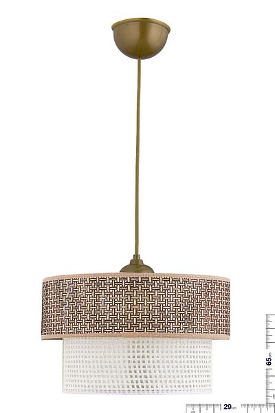 Emg DesiGn Rattan 2 Tier Cake Pendant Lamp Chandelier Children's Room Bedroom Living Room Kitchen Hall