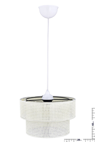 Emg DesiGn Rattan 2 Katlı Pasta Sarkıt Avize Çocuk Odası Yatak Odası Salon Mutfak Hol