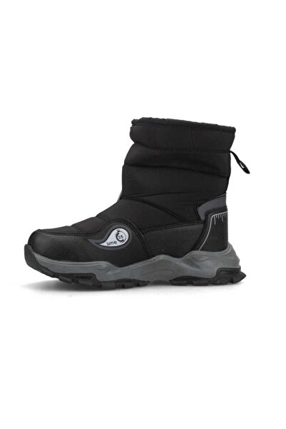 Cakgo Alessio 2221F Kürklü Çocuk Kar Bot Siyah Füme