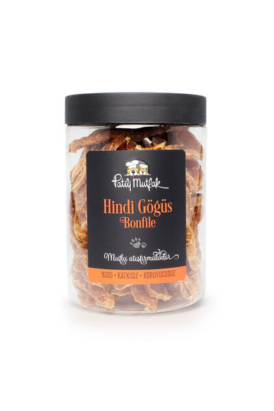 Patili Mutfak Kurutulmuş Hindi Göğüs Bonfile – %100 Doğal, Katkısız, Koruyucusuz Ödül Maması - 150 Gr.