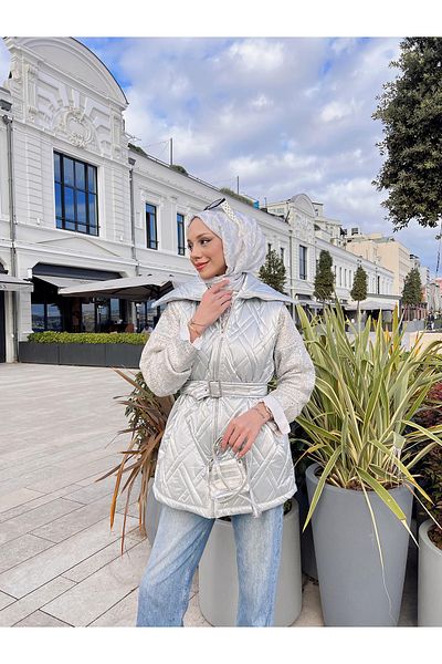 Melike Tatar Silver Inflatable Gilded Vest 32-3402