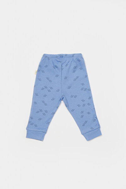 BabyCosy Set 2 Pantalonasi Printed, 50% Modal 50% Bumbac, Ecru/lavanda