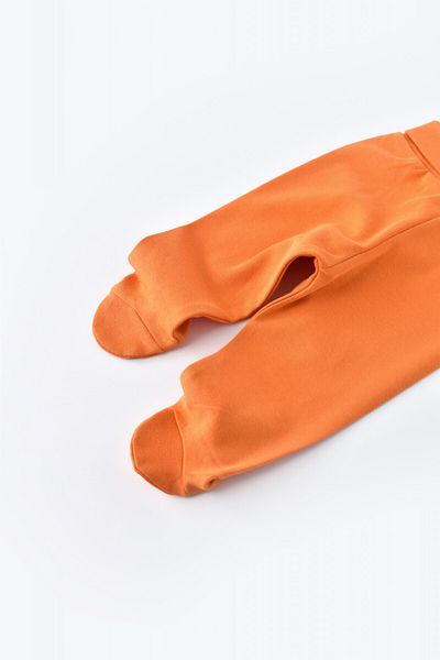 BabyCosy Pantaloni cu Botosei - Bumbac organic Portocaliu BabyCosy, 6-9 luni