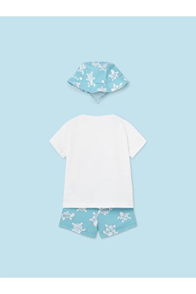 MAYORAL Baby Boy Shorts Swimsuit T-Shirt Hat Set of 3 1620