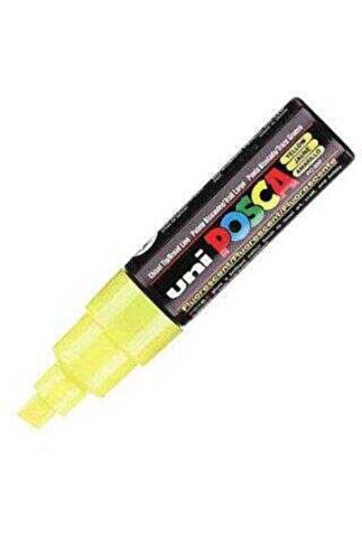 UNİ-BALL قلم تحديد الملصقات من بوسكا 8.0، أساسه مائي، أصفر فاتح، PC-8K