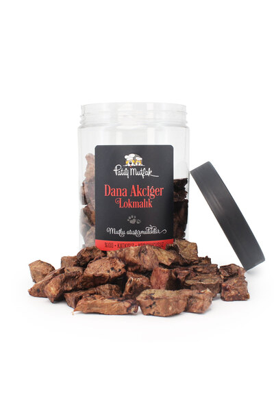 Patili Mutfak Kurutulmuş Dana Akciğer Lokmalık Köpek Ödül Maması (100 g)