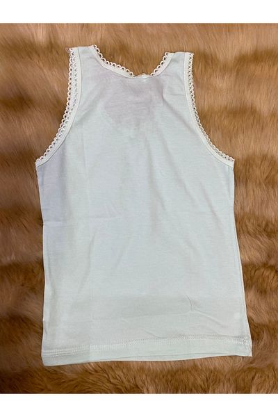 skycott Girl's Tank Top Thick Strap Bow Detail 100% Cotton