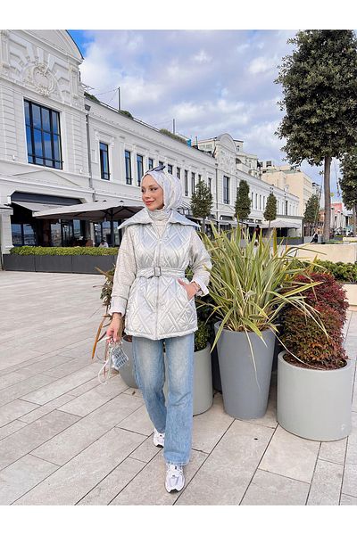 Melike Tatar Silver Inflatable Gilded Vest 32-3402