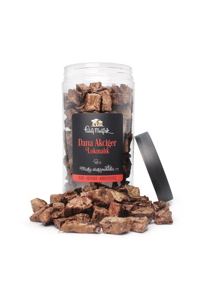 Patili Mutfak Kurutulmuş Dana Akciğer Lokmalık Köpek Ödül Maması (150 g)