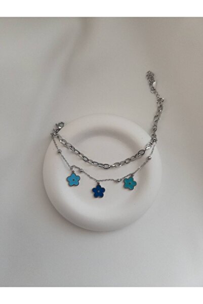 minnejewelry Çelik Bileklik - Çiçekli Çelik Bileklik - Çiçekli Bileklik