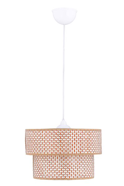 Emg DesiGn Rattan 2 Tier Cake Pendant Lamp Chandelier Children's Room Bedroom Living Room Kitchen Hall